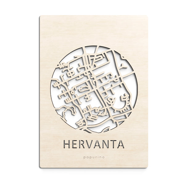 Tampere Hervanta map card