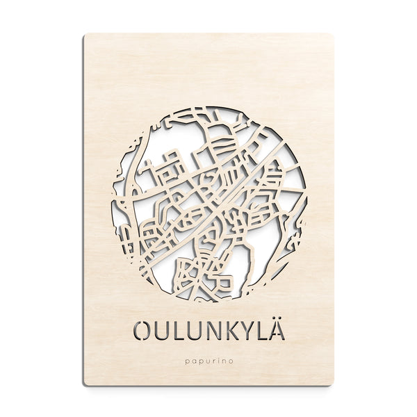 Helsinki Oulunkylä map card
