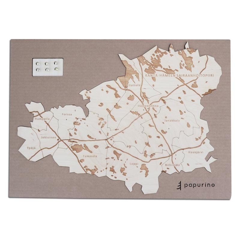 Customized wooden city maps