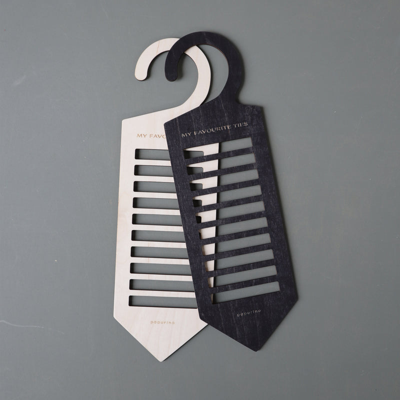 Wooden tie hanger