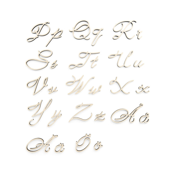Wandbuchstaben aus Holz (Kleinbuchstaben)