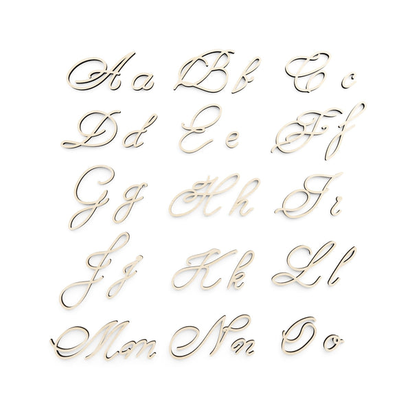 Wandbuchstaben aus Holz (Kleinbuchstaben)