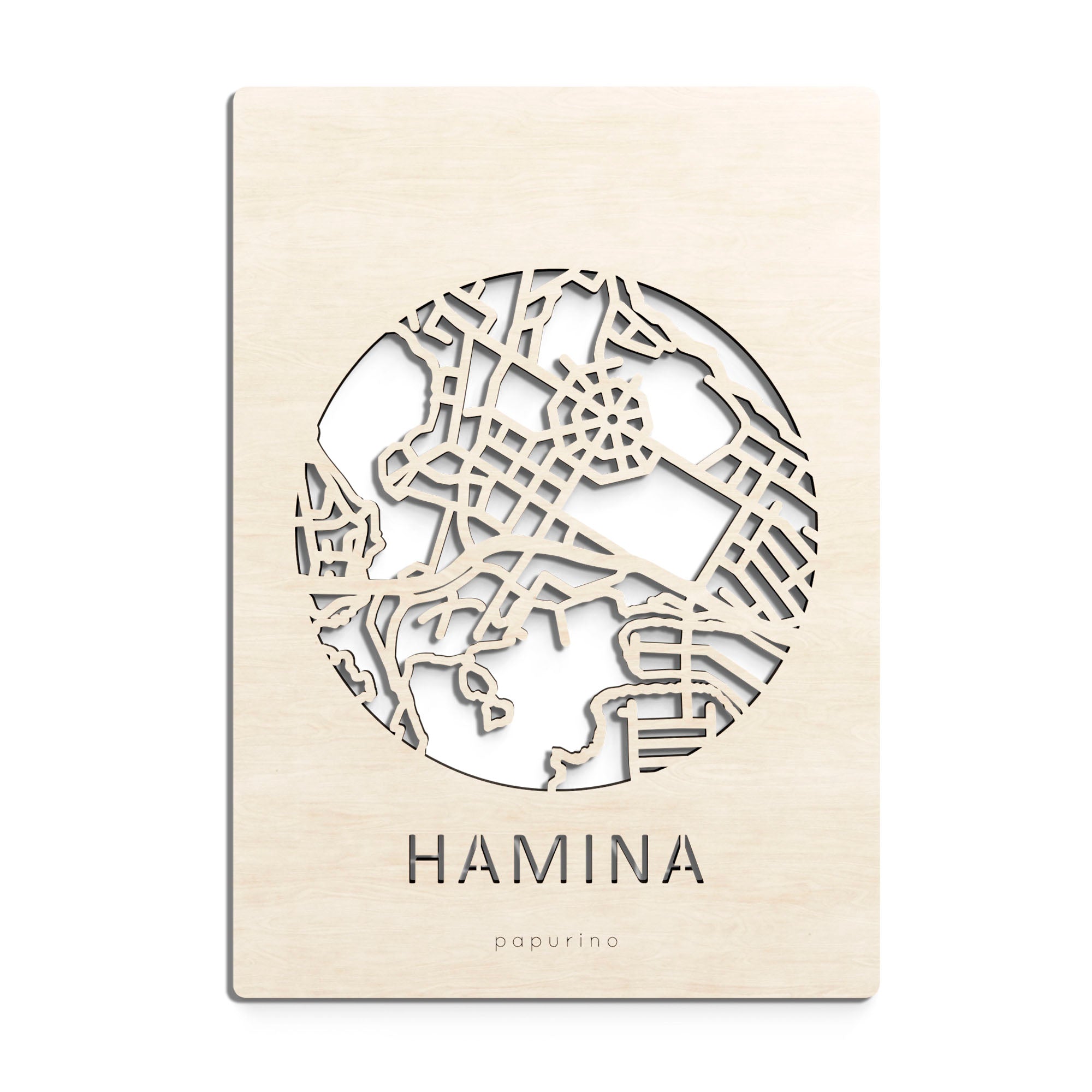 Hamina Map Hamina map card – Papurino