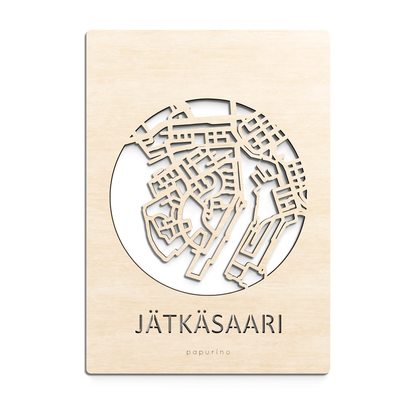 Helsinki Jätkäsaari map card