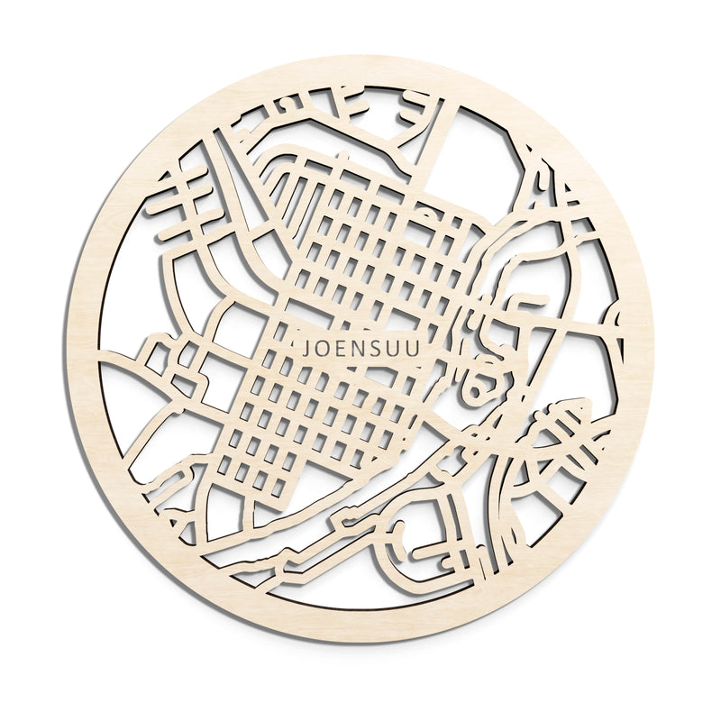 Wood map trivet