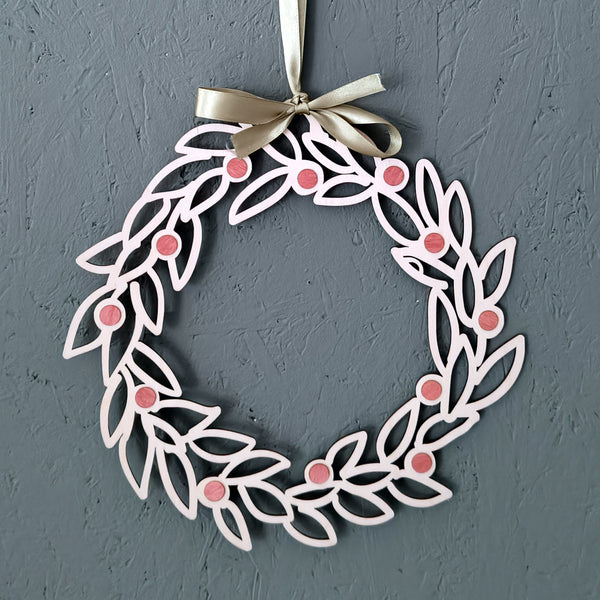 Wooden Christmas wreath