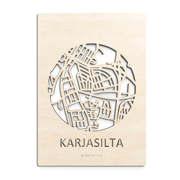 Oulu Karjasilta map card