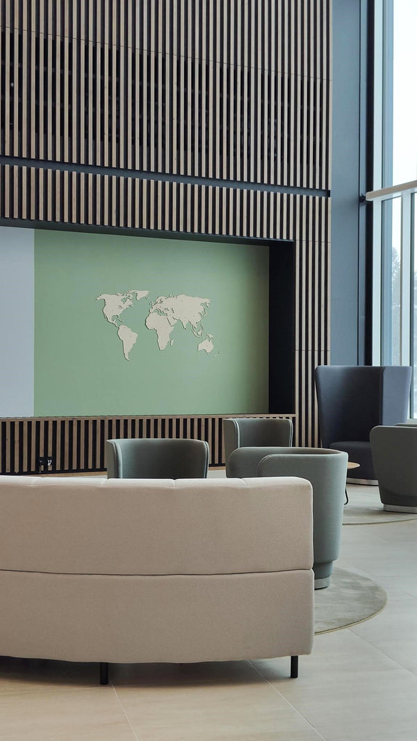 Wooden world maps