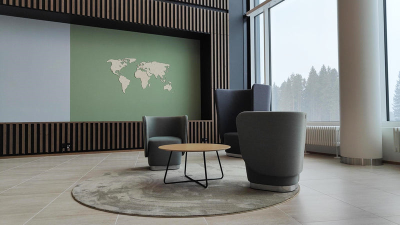 Wooden world maps