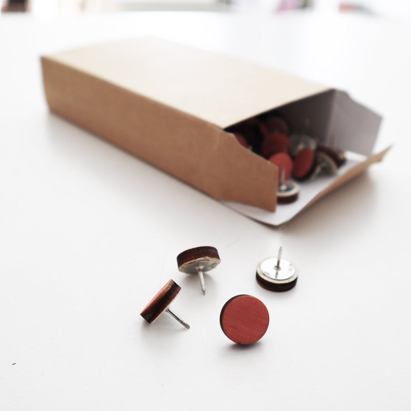 Push pins for wooden maps