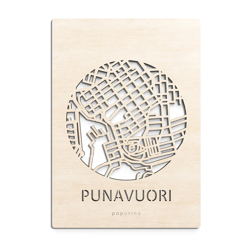 Helsinki Punavuori map card