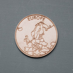 Europe wood sticker