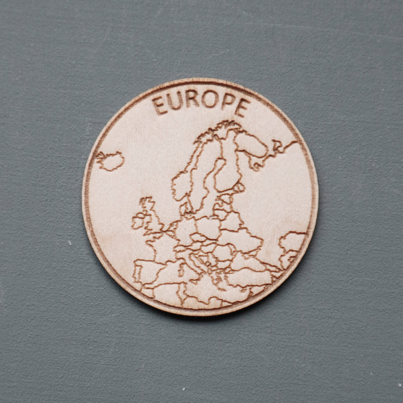 Europe wood sticker