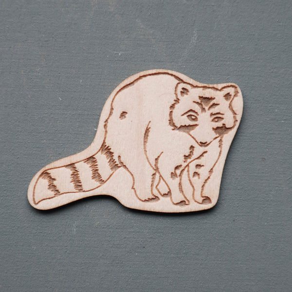 Raccoon wood sticker