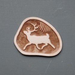 Reindeer wood sticker