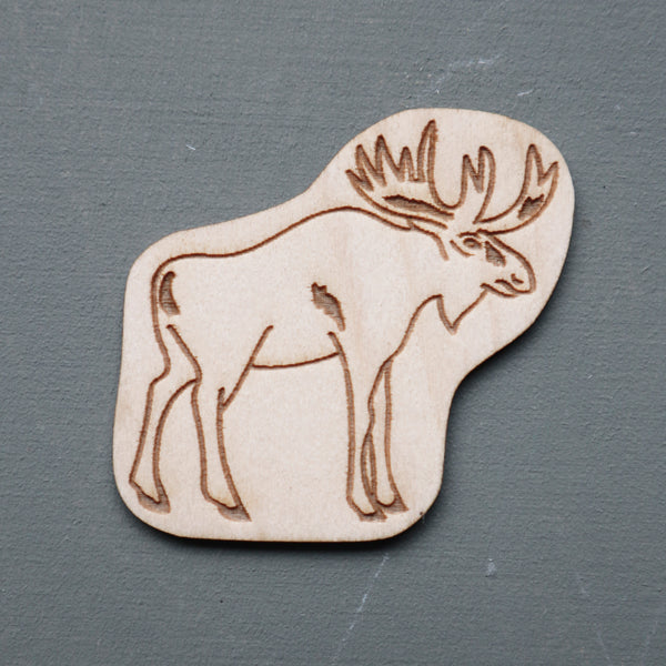 Moose wood sticker