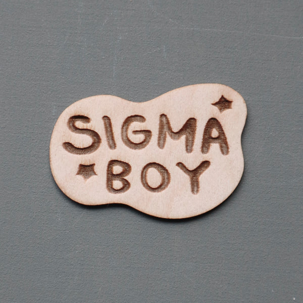 Sigma boy wood sticker