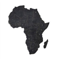 L’Afrique géante avec des frontières et des trous d’épingle