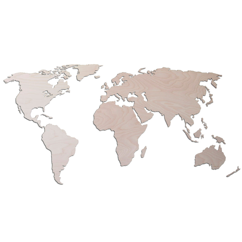 Carte du monde en bois XL