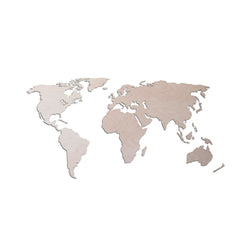 Wooden world map L