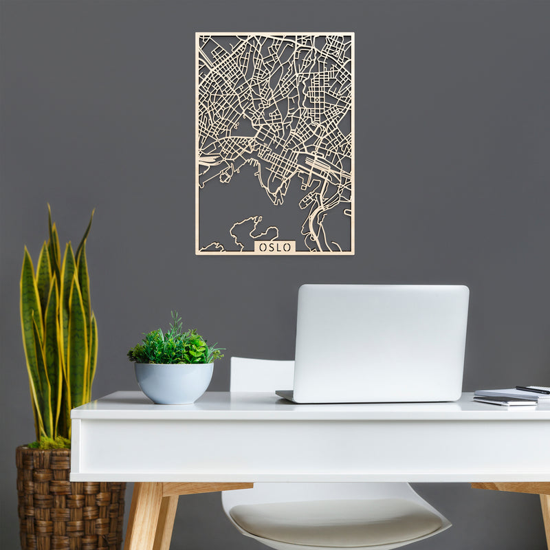 Customized wooden city maps