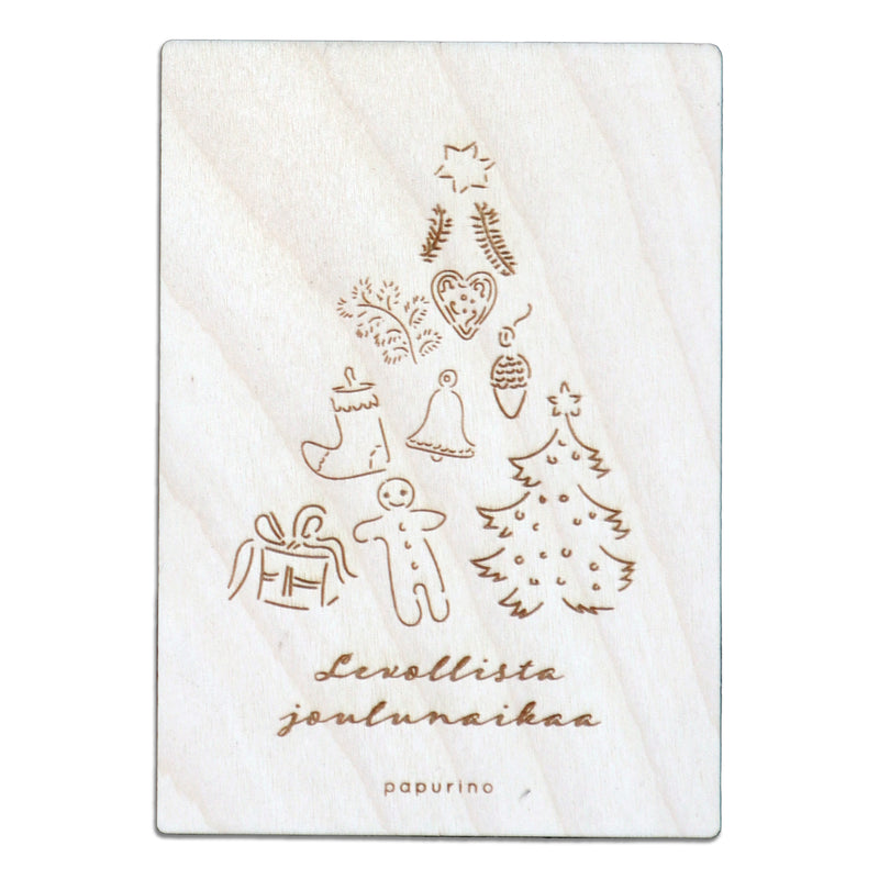 Wooden Christmas card (several options)
