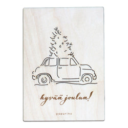 Wooden Christmas card (several options)