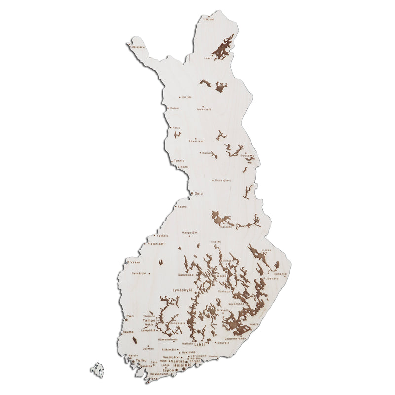 Finlande avec les villes